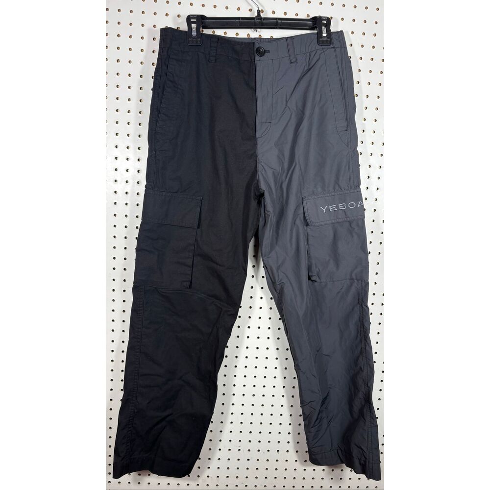 COS + YEBOAH Men’s Black Gray Two Tone Cargo Pants Size 32R